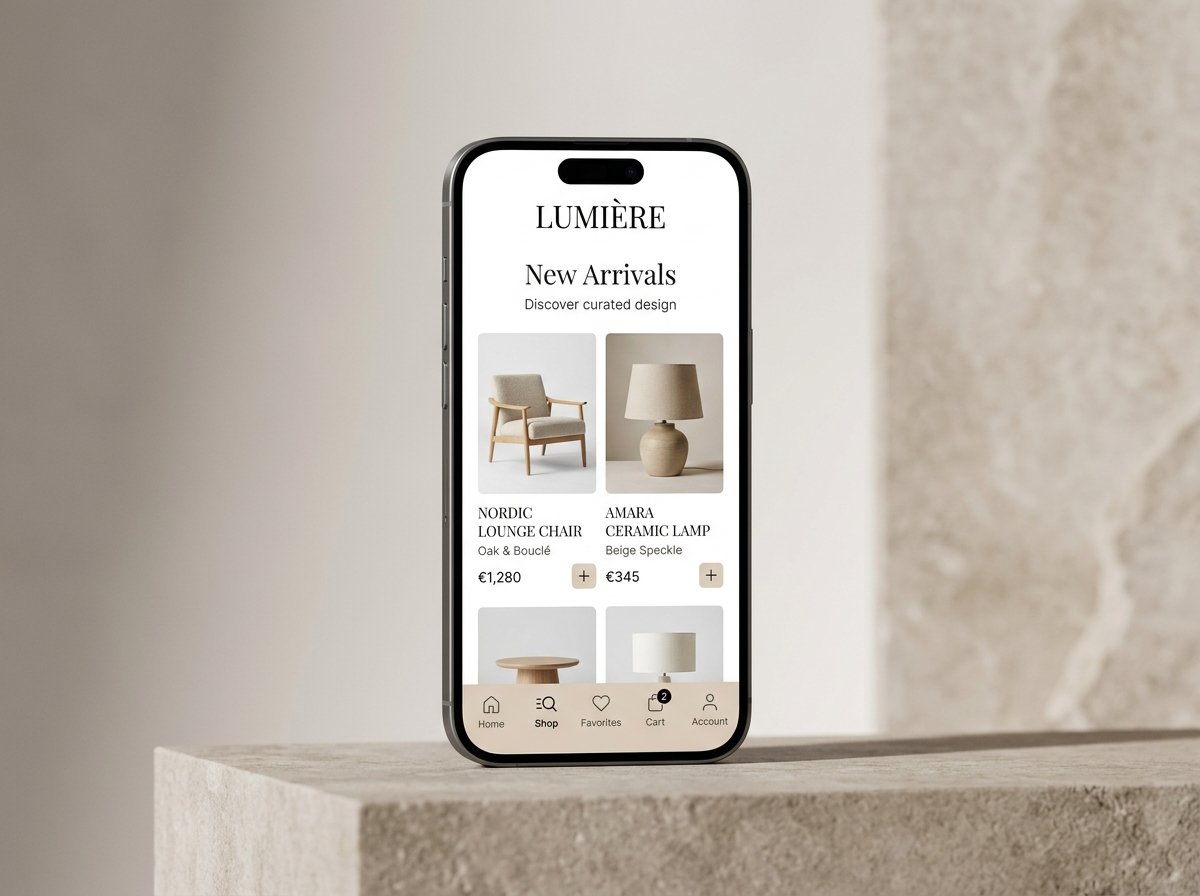 Minimal Mobile App Theme Preview